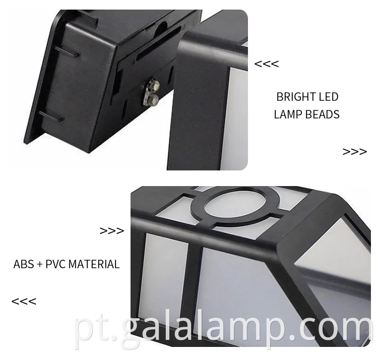 Elegante moderno preto duplo LED LED externo de parede
